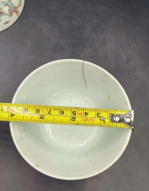 古玩陶瓷麒麟送子粉彩蓋碗拍賣,當前價格499元