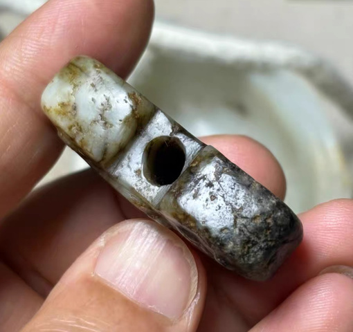 古玩玉器玉螭龍劍格真品鑒賞圖