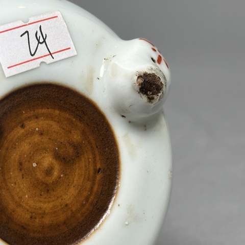 古玩陶瓷清光緒 五彩佛像香爐真品鑒賞圖