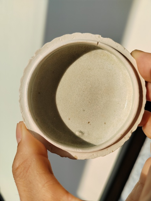 古玩陶瓷青白釉南瓜造型粉盒真品鑒賞圖