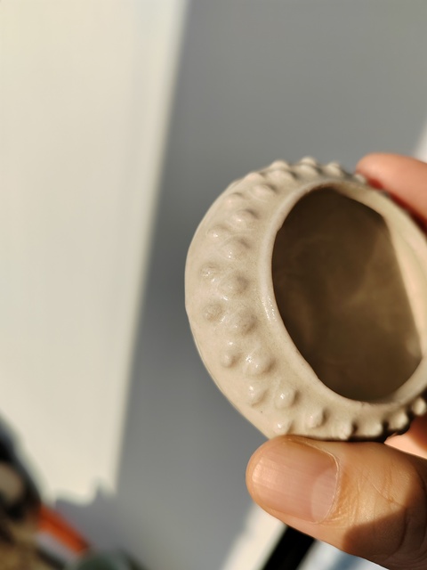 古玩陶瓷青白釉鼓釘洗真品鑒賞圖