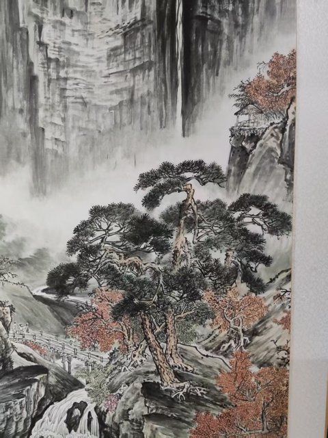 古玩字畫精工裝裱河南名家謝英慧 溪山行遠(yuǎn)圖拍賣,當(dāng)前價(jià)格1288元