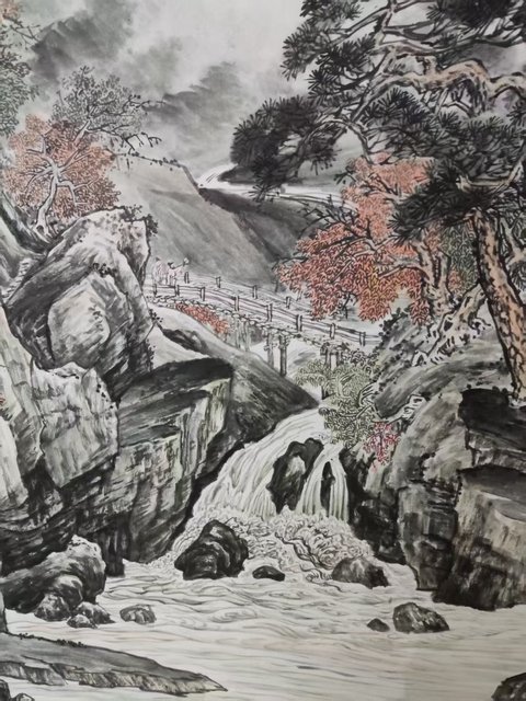 古玩字畫精工裝裱河南名家謝英慧 溪山行遠(yuǎn)圖拍賣,當(dāng)前價(jià)格1288元
