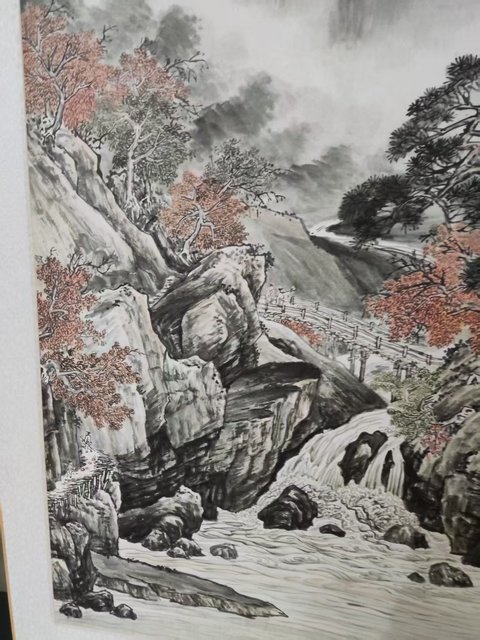古玩字畫精工裝裱河南名家謝英慧 溪山行遠(yuǎn)圖拍賣,當(dāng)前價(jià)格1288元