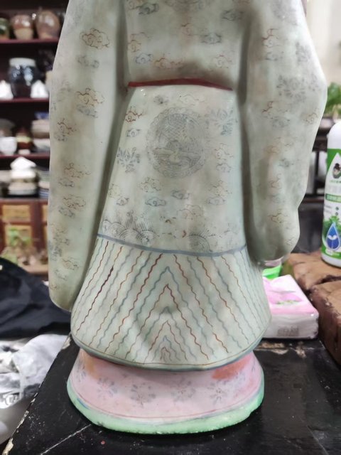 古玩陶瓷福星塑像真品鑒賞圖