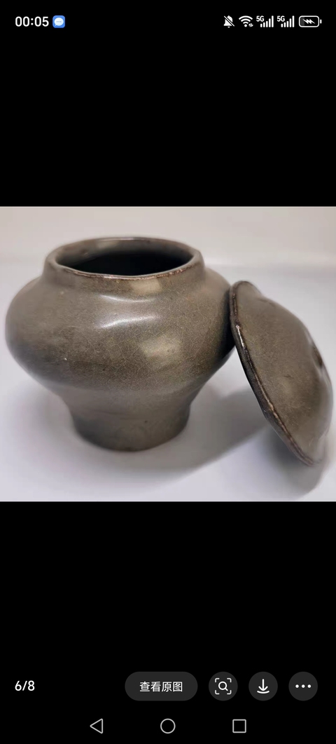 古玩陶瓷龍泉窯蓋罐真品鑒賞圖