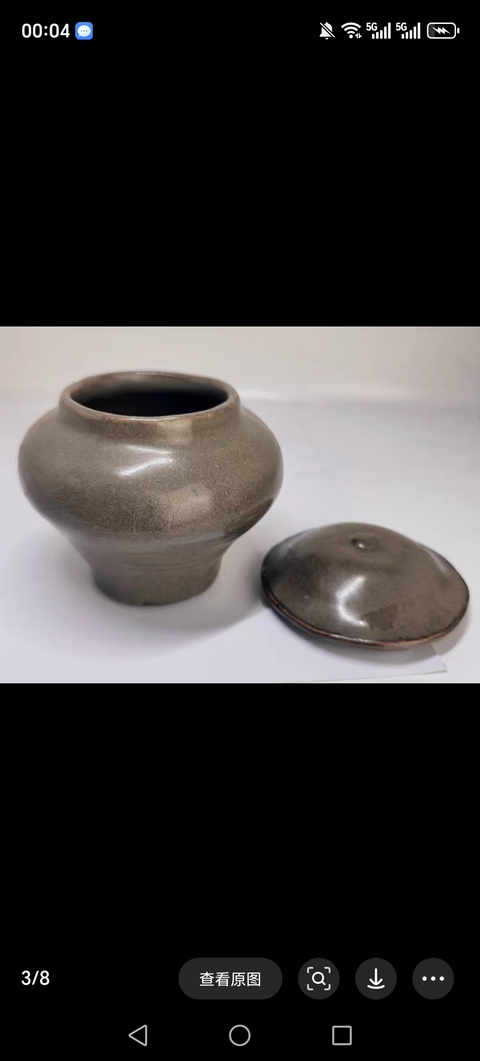古玩陶瓷龍泉窯蓋罐真品鑒賞圖