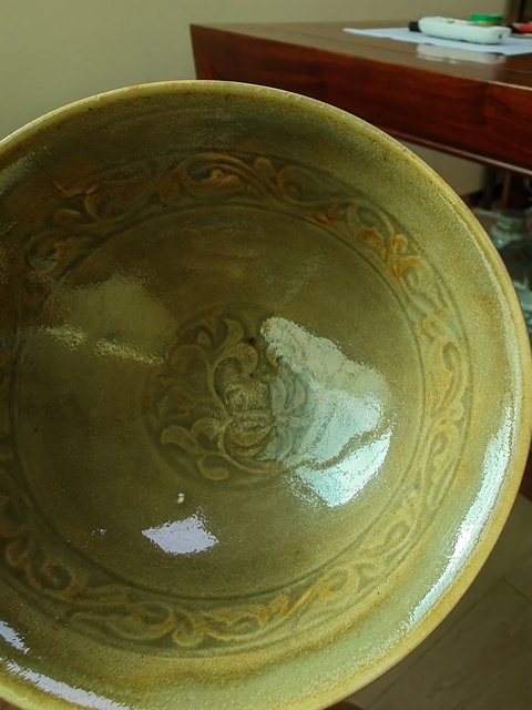 古玩陶瓷耀州窯印花碗真品鑒賞圖