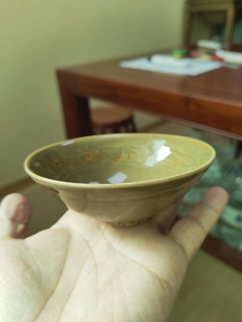 古玩陶瓷耀州窯印花碗真品鑒賞圖