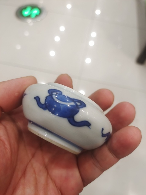 古玩陶瓷青花八寶紋水洗真品鑒賞圖