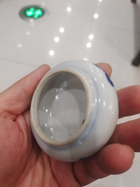 古玩陶瓷青花八寶紋水洗真品鑒賞圖
