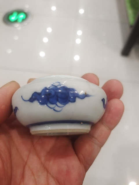 古玩陶瓷青花八寶紋水洗真品鑒賞圖