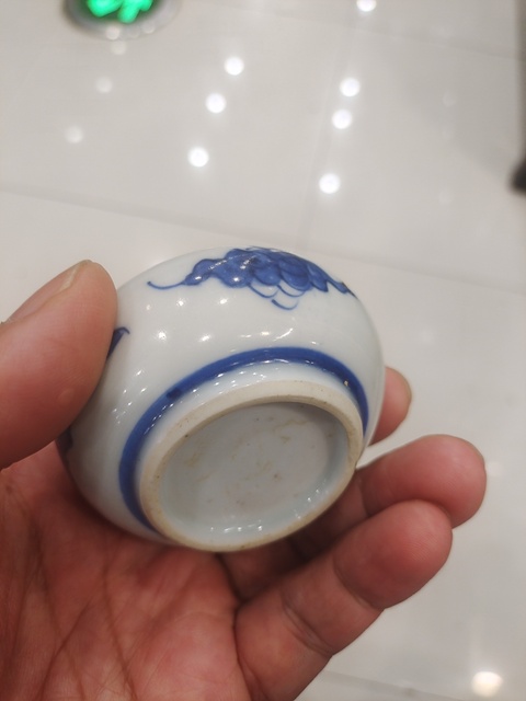 古玩陶瓷青花八寶紋水洗真品鑒賞圖
