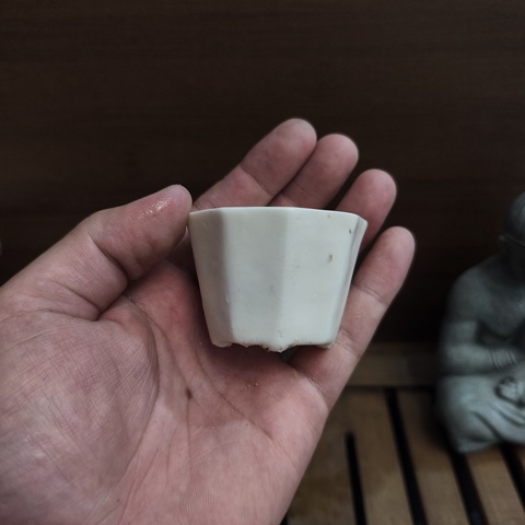 古玩陶瓷晚明德化窯白釉杯拍賣,當前價格88元
