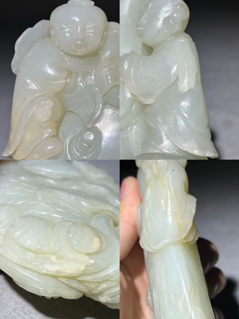 古玩玉器連年有余擺件真品鑒賞圖