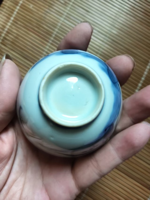 古玩陶瓷青花三星高照杯真品鑒賞圖