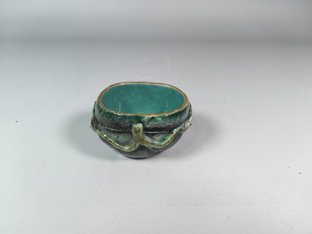 古玩陶瓷清中仿生瓷蓮花粉彩筆洗真品鑒賞圖