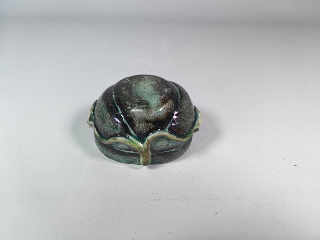 古玩陶瓷清中仿生瓷蓮花粉彩筆洗真品鑒賞圖