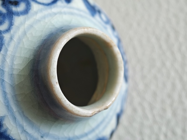 古玩陶瓷青花披肩瓔珞紋罐真品鑒賞圖