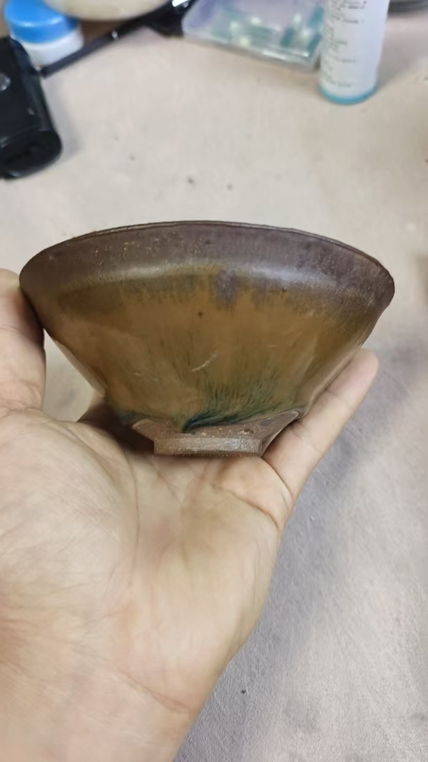 古玩陶瓷南宋建窯兔毫束口盞拍賣，當前價格56000元