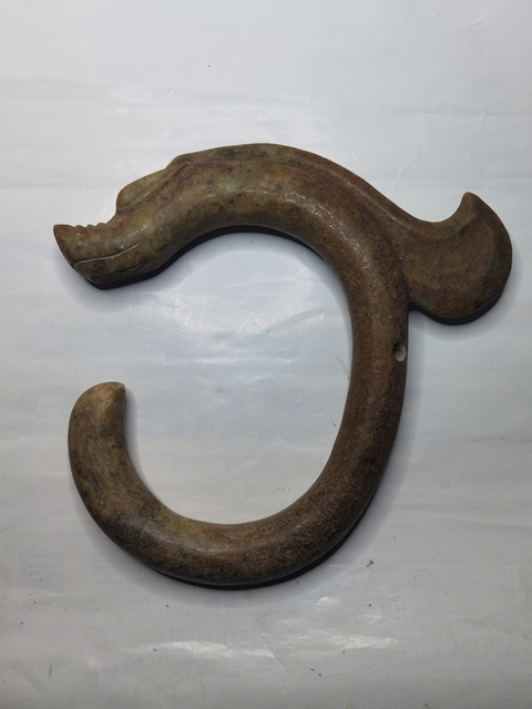 古玩玉器仿古紅山C字龍真品鑒賞圖