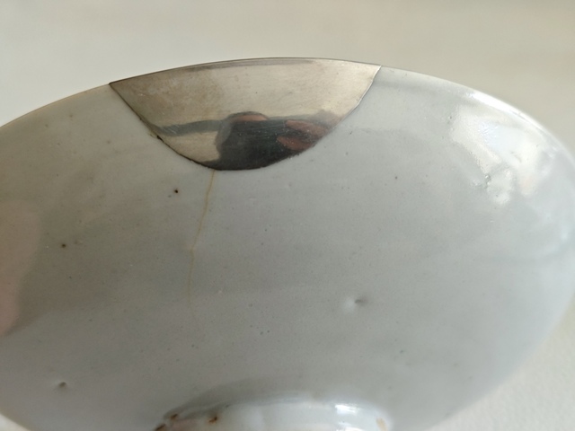 古玩陶瓷元白釉盤拍賣，當前價格12000元