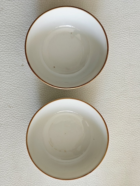 古玩陶瓷清代乾隆白釉對(duì)碗拍賣，當(dāng)前價(jià)格8600元