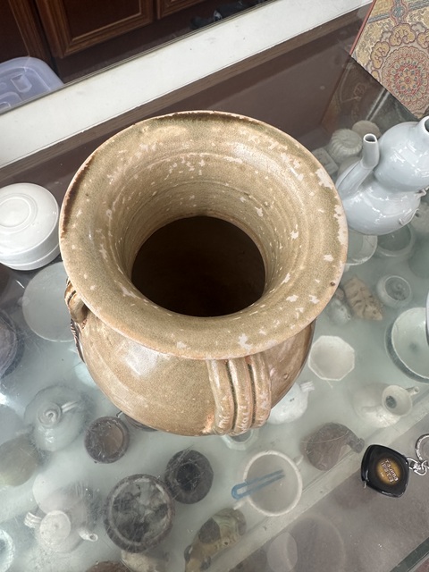 古玩陶瓷長沙窯青釉褐彩執壺真品鑒賞圖