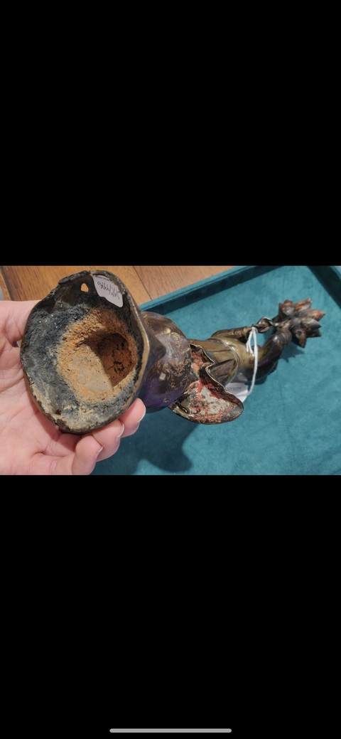 古玩銅器燭臺真品鑒賞圖