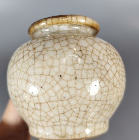 古玩陶瓷明末清初－哥釉水盂拍賣，當(dāng)前價格1369元