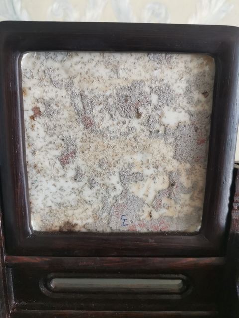 古玩陶瓷粉彩人物瓷板真品鑒賞圖