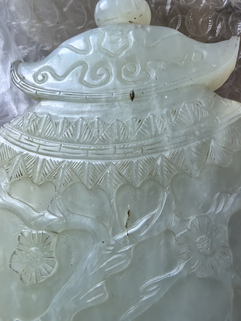 古玩玉器岫玉雕“瓶飾”真品鑒賞圖
