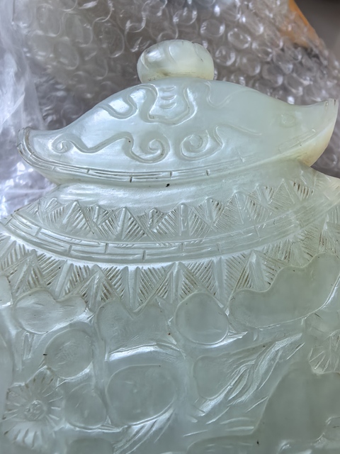 古玩玉器岫玉雕“瓶飾”真品鑒賞圖