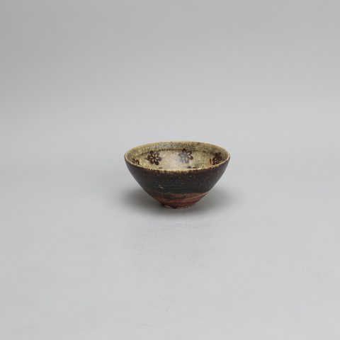 古玩陶瓷吉州窯剪紙貼花梅花盞 真品鑒賞圖