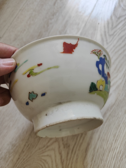 古玩陶瓷粉彩三星人物碗真品鑒賞圖