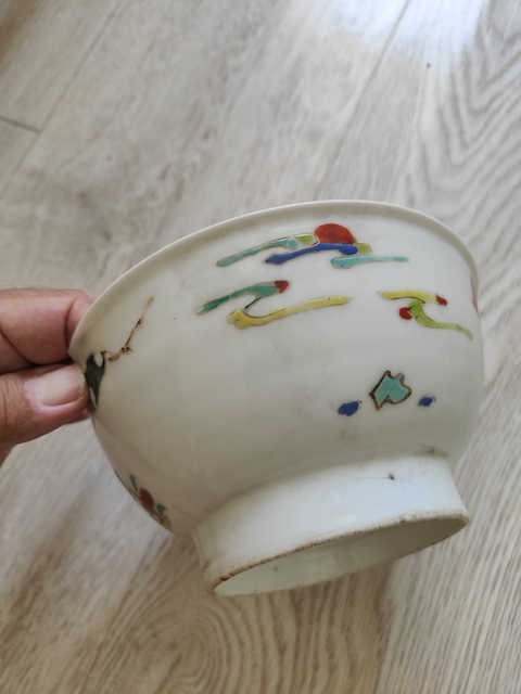 古玩陶瓷粉彩三星人物碗真品鑒賞圖