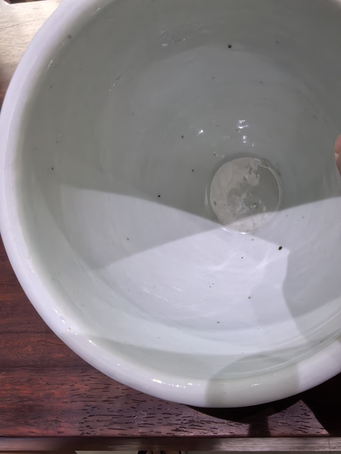 古玩陶瓷青花纏枝花卉紋卷缸真品鑒賞圖