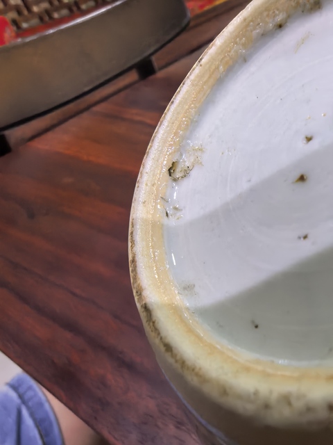 古玩陶瓷青花纏枝花卉紋卷缸真品鑒賞圖