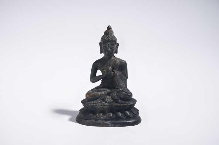 古玩銅器清晚期·釋迦牟尼銅造像真品鑒賞圖