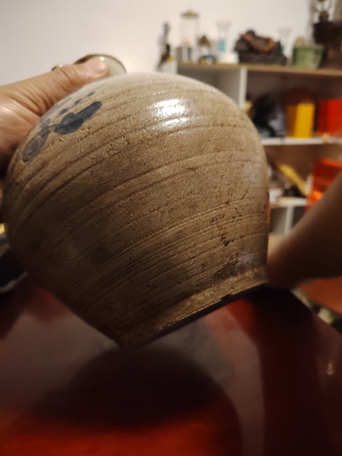 古玩陶瓷青花花卉紋花澆真品鑒賞圖