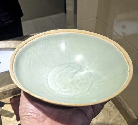 古玩陶瓷湖田窯刻劃花碗真品鑒賞圖