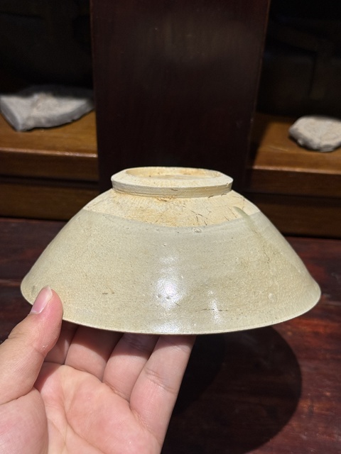 古玩陶瓷青白釉斗笠碗真品鑒賞圖