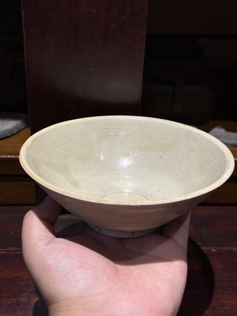 古玩陶瓷青白釉斗笠碗真品鑒賞圖