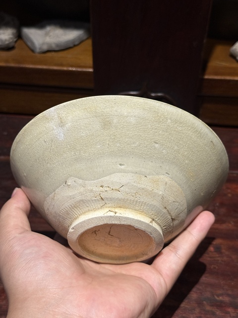 古玩陶瓷青白釉斗笠碗真品鑒賞圖