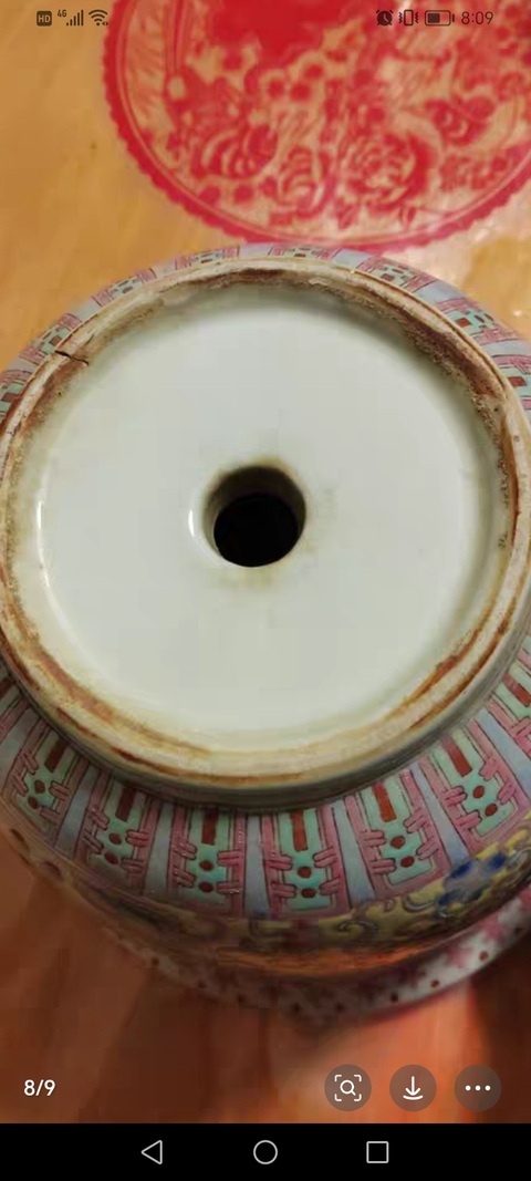 古玩陶瓷嬰戲紋粉彩花盆真品鑒賞圖