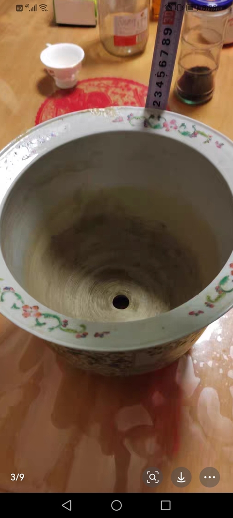 古玩陶瓷嬰戲紋粉彩花盆真品鑒賞圖