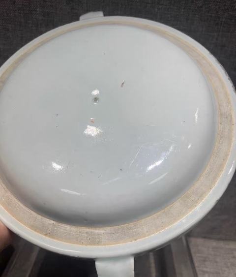 古玩陶瓷青花山水人物盤真品鑒賞圖