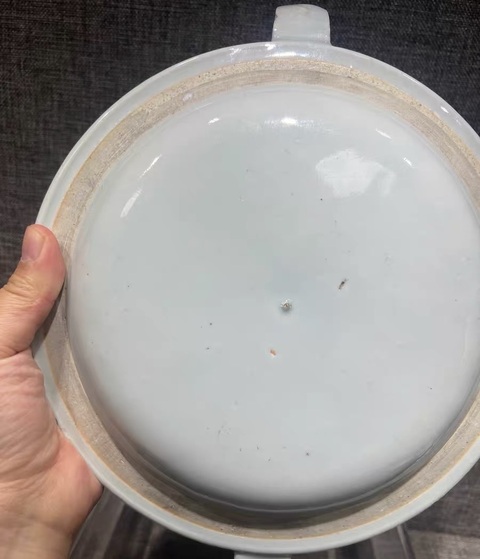 古玩陶瓷青花山水人物盤真品鑒賞圖