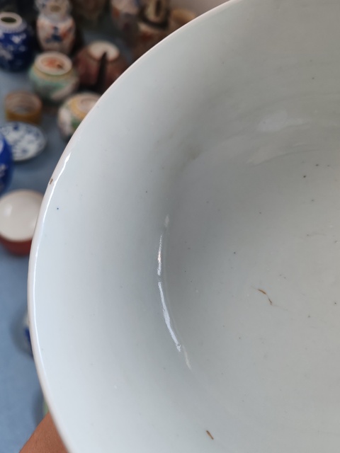 古玩陶瓷青花纏枝花卉紋碗真品鑒賞圖