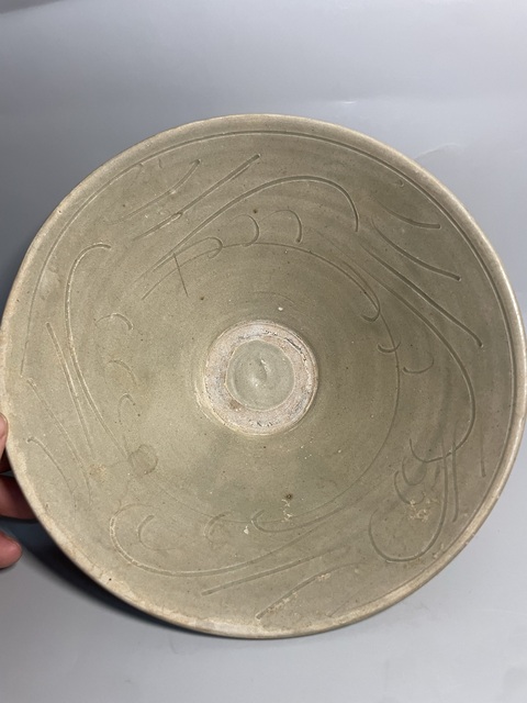 古玩陶瓷耀州窯劃花大碗真品鑒賞圖